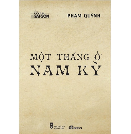 [NSBM000021] Một tháng ở Nam Kỳ